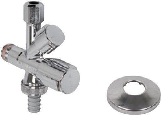 Kirchhoff SCHELL-haakse-apparaataansluiting chroom 1 2"ET x 3 4"ET x 3 8"ET x 10 mmQ zelfdichtend 35450699