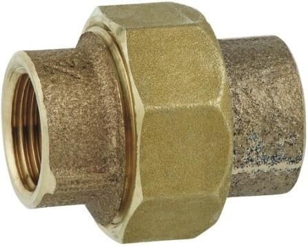 Kirchhoff Schroefaansluiting van rood messing blank 1 2"IT vlak afgedicht (3330) 988960213