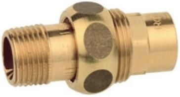 Kirchhoff Schroefkoppeling van rood messing blank 15 mm x 1 2"ET conische afdichting 1 socket (4341g) 989241055