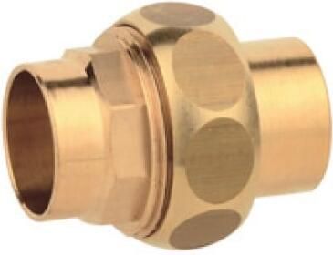 Kirchhoff Schroefkoppeling van rood messing blank 22 mm conische afdichting 2 sockets (4340) 989244255