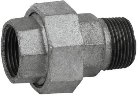Kirchhoff Schroefaansluiting van smeedbaar ijzer verzinkt 1 2"H x 1 2"ET vlak afgedicht (331) 989831055