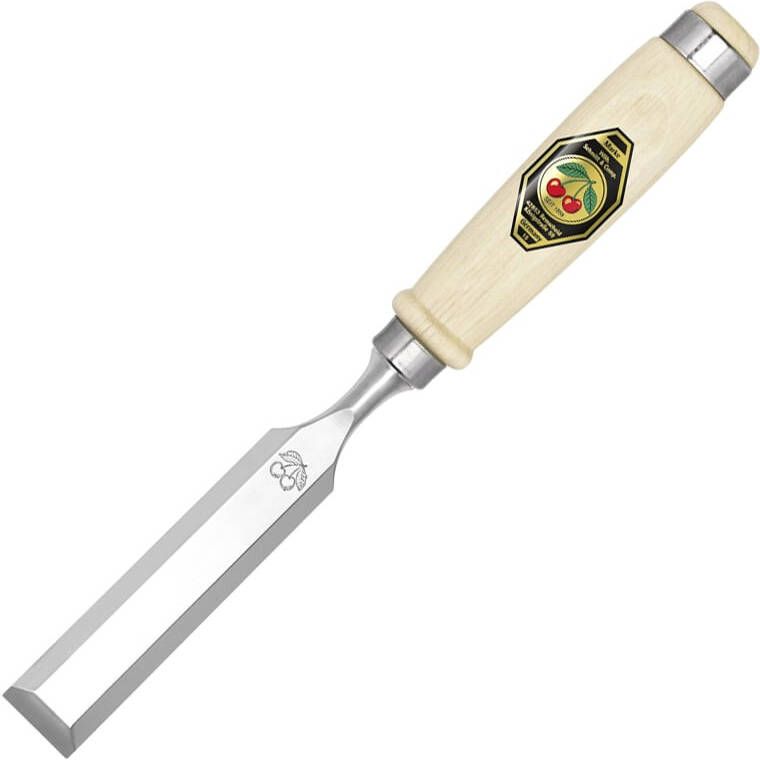 Kirschen Steekbeitel | snedeb. 10mm + 2 stalen klemgereedsch. | heft van wit beukenhout Ulm vorm | 1 stuk 1001010