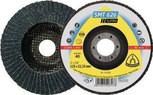 Klingspor Lamellenschuurschijf | d. 115 mm korreling 120 6graden conisch | RVS zirkoniumkorund | 10 stuks 321683