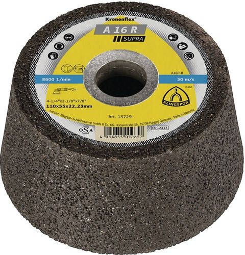 Klingspor Slijpkom | 100 55 mm | steen beton (afhankelijk van gieting) 16 | gat 22 23 mm | 1 stuk 13727
