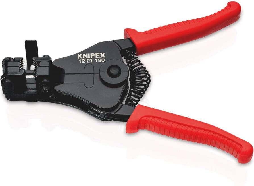 Knipex Afstriptang met precisie geslepen messen | Kunststof bekleed | Zwart gelakt | Lengte 180 mm 12 21 180 EAN