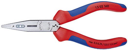 Knipex Bedradingstang zwart geatramenteerd met meer-componentengrepen 160 mm 1302160