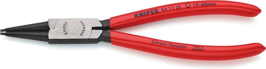 Knipex Borgveertang voor binnenringen in boringen | Kunststof bekleed | Zwart geatramenteerd 44 11 J2 SB