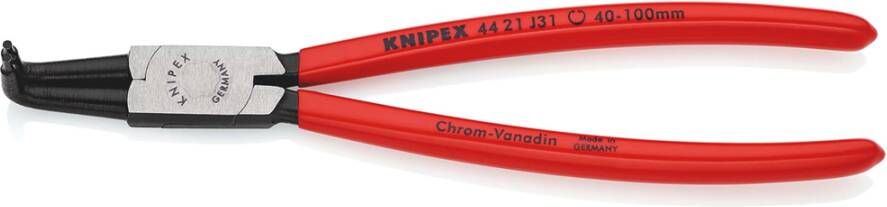 Knipex Borgveertang voor binnenringen in boringen | Kunststof bekleed | Zwart geatramenteerd 44 21 J31 SB