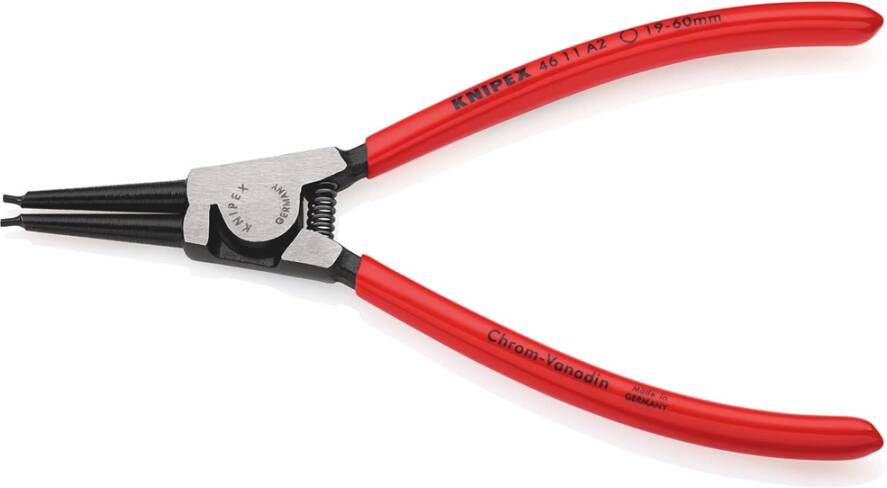 Knipex Borgveertang voor buitenringen op assen | Kunststof bekleed | Zwart geatramenteerd 46 11 A2 SB