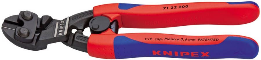 Knipex CoBolt compacte boutensnijtang | Slanke meer-componentengrepen | Zwart geatramenteerd 71 22 200 SB