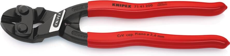 Knipex CoBolt 71 41 200 SB | Compacte boutensnijtang | met kunststof bekleed zwart geatramenteerd 200 m- 71 41 200 SB