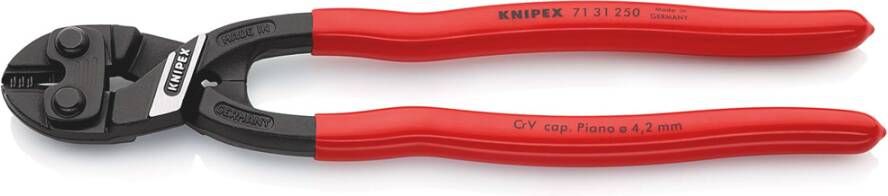 Knipex CoBolt XL compacte boutensnijtang | Kunststof bekleed | Zwart geatramenteerd | Lengte 250 mm 71 31 250 SB