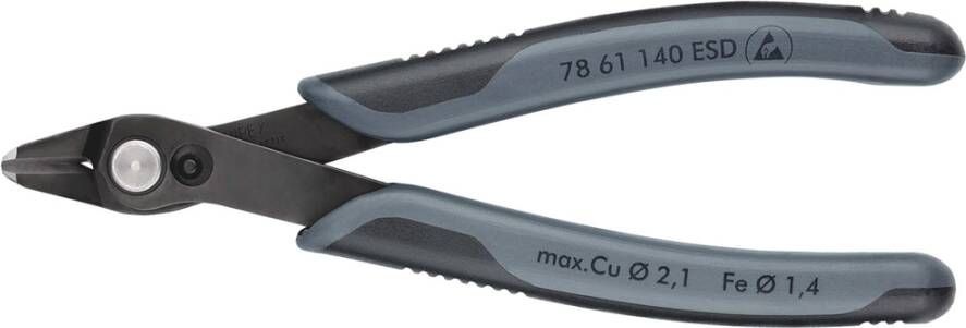 Knipex Electronic Super Knips XL ESD | 140 mm Lengte | Meer-Componentengrepen | Gebruineerd 78 61 140 ESDSB