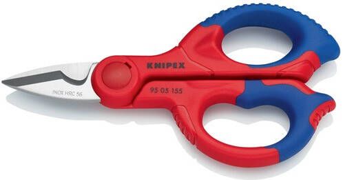 Knipex Elektriciens- ambachtsschaar | lengte 155 mm 2-componenten mantel | 1 stuk 95 05 155 SB