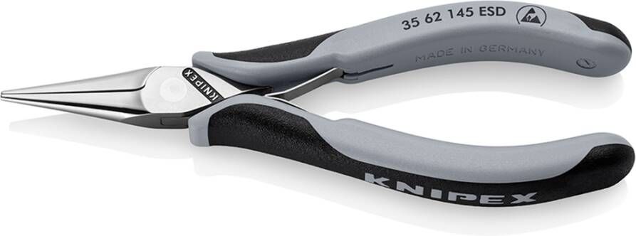 Knipex Elektronica-grijptang ESD | Doorgestoken scharnier | Meer-componentengrepen | Lengte 145 mm 35 62 145 ESD