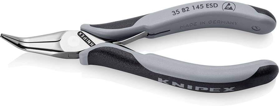 Knipex Elektronica-grijptang ESD | Doorgestoken scharnier | Meer-componentengrepen | Lengte 145 mm 35 82 145 ESD