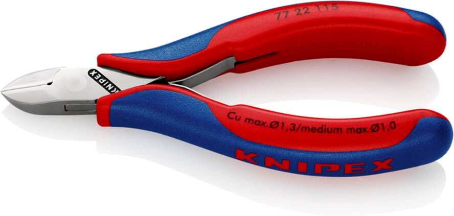 Knipex Elektronica-Zijsnijtang | 115 mm Lengte | Meer-Componentengrepen 77 22 115 SB