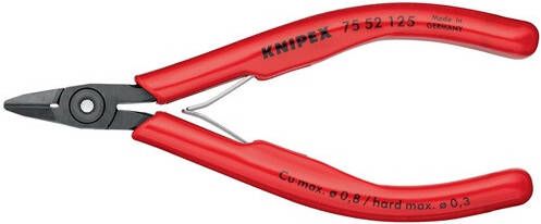 Knipex Elektronicazijsnijtang | lengte 125 mm model 5 | facet ja | 1 stuk 75 52 125 75 52 125