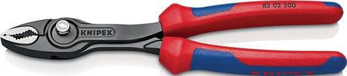 Knipex Frontgrijptang | lengte 200 mm | gepolijst meercomponenten mantels | zwart gefosfateerd | 1 stuk 82 02 200 82 02 200