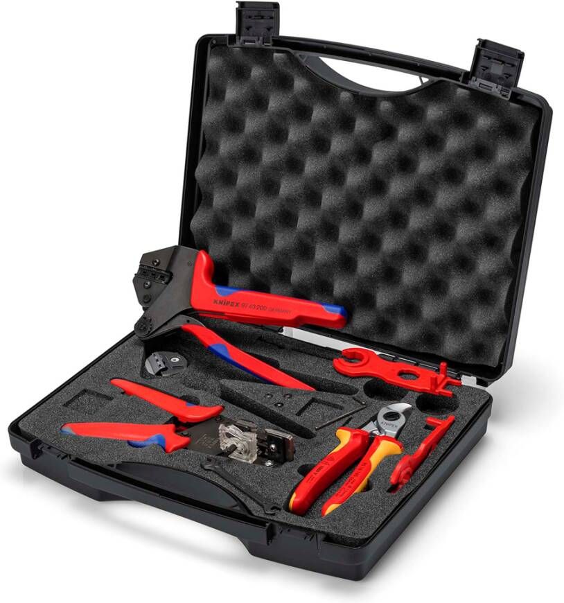 Knipex Gereedschapskoffer voor fotovoltaïek | Voor solar connectors MC4 (Multi-Contact) | 7-delig 97 91 04 V01