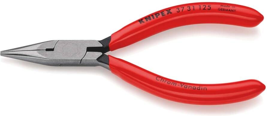 Knipex Grijptang voor fijnmechanica | Kunststof bekleed | Zwart geatramenteerd | Lengte 125 mm | Zelfbedieningskaart blister 37 31 125 SB
