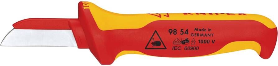 Knipex Kabelmes | Geïsoleerde meercomponenten-greep | VDE-getest | Lengte 190 mm | Zelfbedieningskaart blister 98 54 SB
