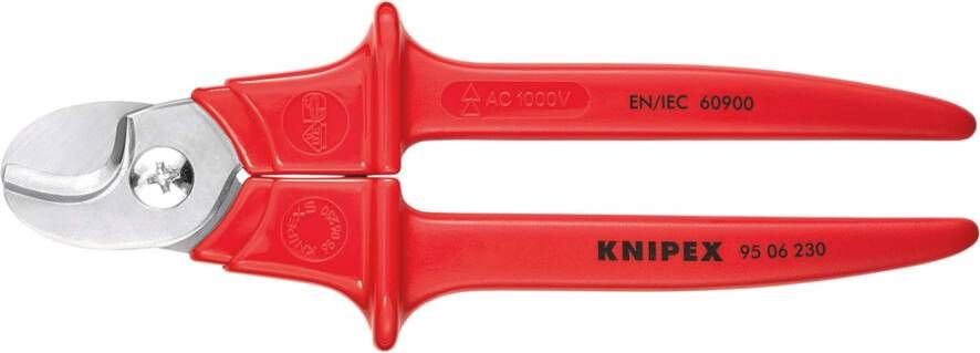 Knipex Kabelschaar benen | Kunststof omspoten | Geïsoleerd | Kunststof gespoten | VDE-getest 95 06 230 SB