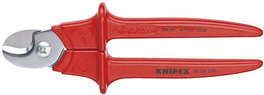 Knipex Kabelschaar ge‹soleerd met kunststof gespoten VDE-getest 230 mm 9506230