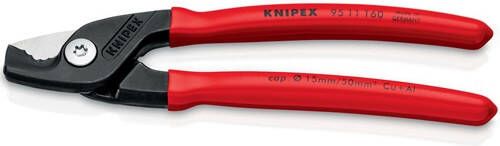Knipex Kabelschaar | lengte 160 mm kunststof mantel | 1 stuk 95 11 160
