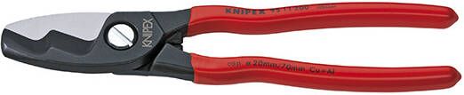 Knipex Kabelschaar met dubbele snijkanten met kunststof bekleed 200 mm 9511200