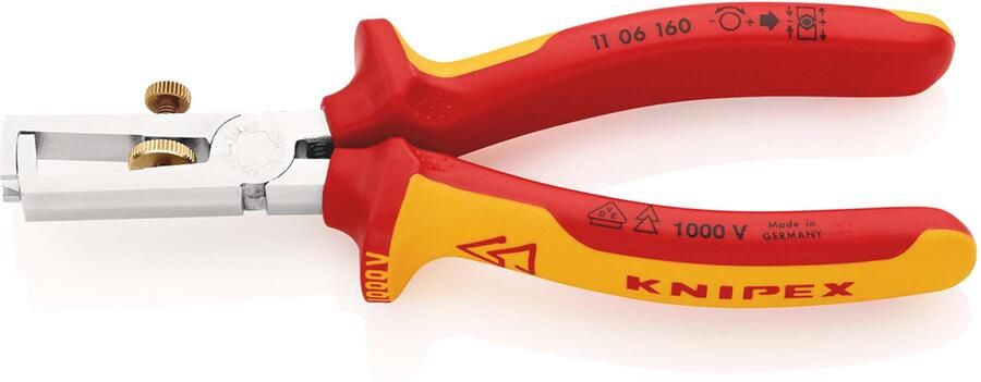 Knipex Afstriptang + veer comfort 160 mm VDE 11 06 160 SB 1106160SB