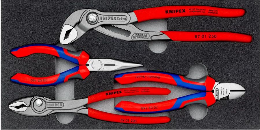 Knipex Tangenset Basic II 4-delig met schuiminlay 002001V25