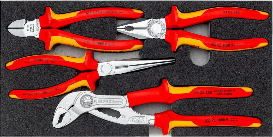Knipex Tangenset VDE Chrome II 4-delig met schuiminlay 002001V21