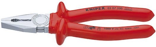 Knipex Kombitang verchroomd dompelisolatie VDE-getest 160 mm 0307160