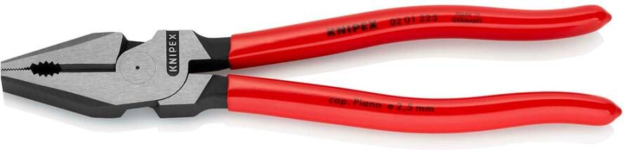 Knipex Kracht-kombitang | Kunststof bekleed | Zwart geatramenteerd | Lengte 225 mm | Zelfbedieningskaart blister 02 01 225 SB