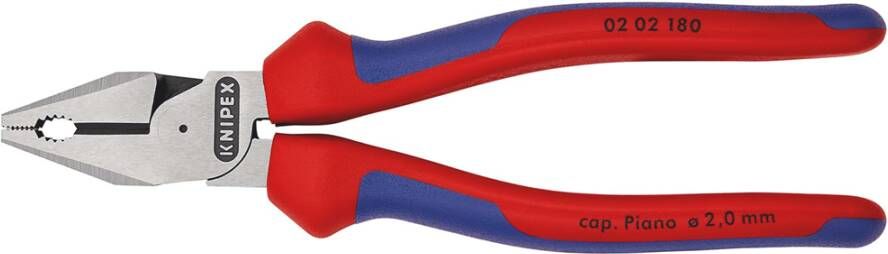 Knipex Kracht-kombitang | Meer-componentengrepen | Zwart geatramenteerd | Lengte 180 mm | Zelfbedieningskaart blister 02 180 SB