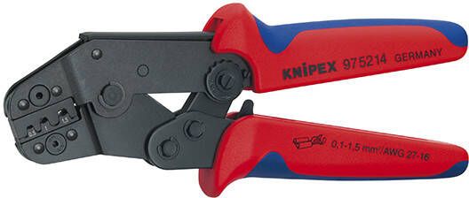 Knipex Krimptang compacte bouwvorm gebruineerd met meer-componentengrepen 195 mm 975214