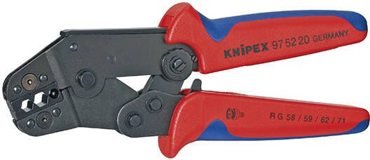 Knipex Krimptang compacte bouwvorm gebruineerd met meer-componentengrepen 195 mm 975220