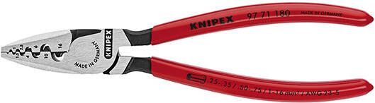 Knipex Krimptang voor adereindhulzen met kunststof bekleed 180 mm 9771180