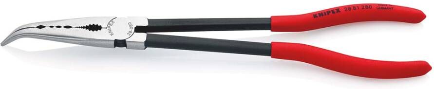 Knipex Langbektang | Kunststof bekleed | Zwart geatramenteerd | Lengte 140 mm | Zelfbedieningskaart blister 28 81 280 SB