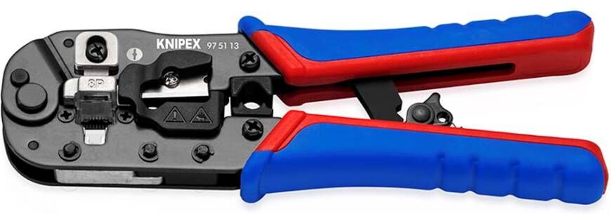 Knipex Montagetang | Gegolft grijpprofiel | Kunststof bekleed | Zwart geatramenteerd | Lengte 280 mm 97 51 13 SB