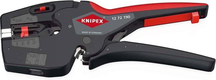 Knipex NexStrip multitool voor elektriciens | Antislip kunststof bekleding | Lengte 190 mm 12 72 190 SB
