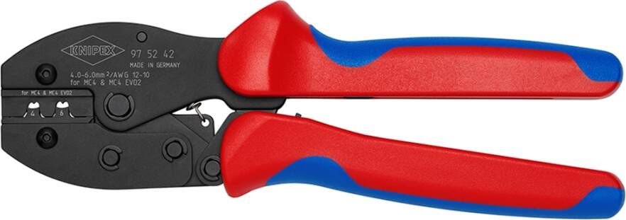 Knipex PreciForce krimptang voor MC4 MC4 EVO 2-connectors | Antislip kunststof bekleed 97 52 42