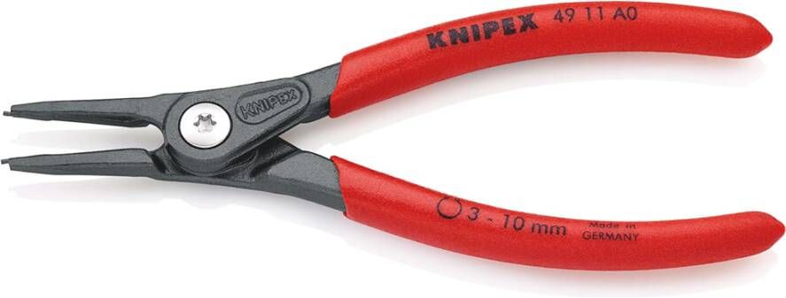 Knipex Precisie-borgveertang voor buitenringen op assen | Anti-slip kunststof bekleed 49 11 A0 SB