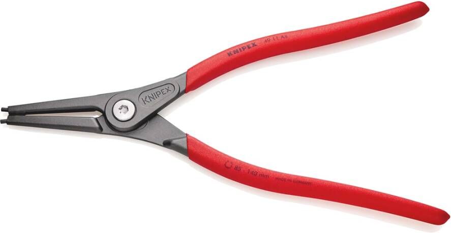 Knipex Precisie-borgveertang voor buitenringen op assen | Anti-slip kunststof bekleed 49 11 A4 SB