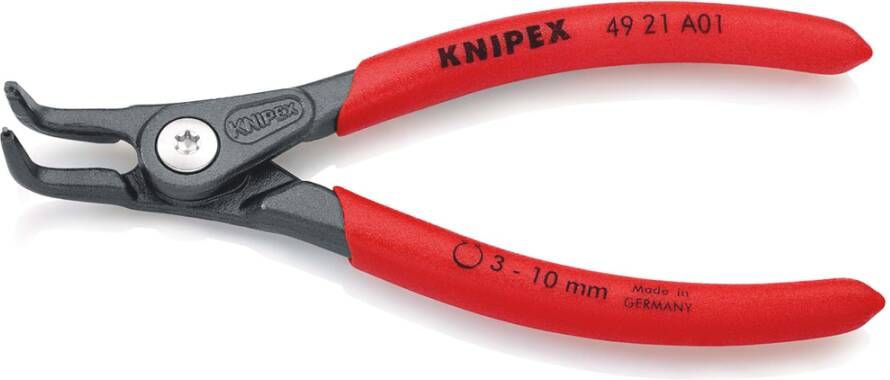 Knipex Precisie-borgveertang voor buitenringen op assen | Anti-slip kunststof bekleed 49 21 A01 SB