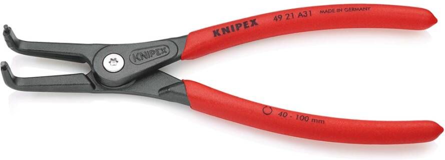Knipex Precisie-borgveertang voor buitenringen op assen | Anti-slip kunststof bekleed 49 21 A31 SB