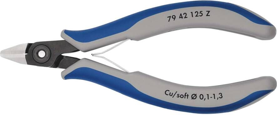 Knipex Precisie Elektronica-Zijsnijtang | 125 mm Lengte | Meer-Componentengrepen | Gebruineerd 79 42 125 Z