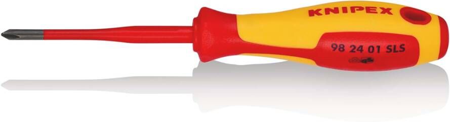 Knipex Schroevendraaier (Slim) PlusMinus Phillips | Geïsoleerde meercomponenten-greep | VDE-gekeurd 98 24 01 SLS
