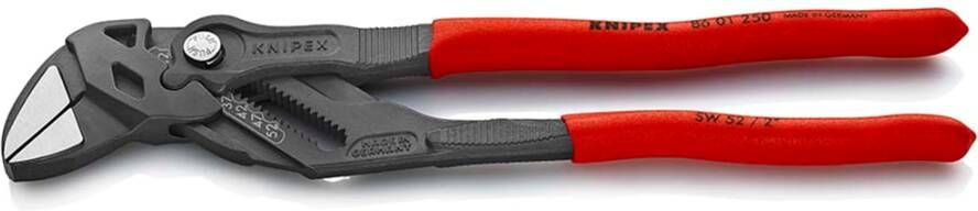 Knipex Sleuteltang | 250 mm Lengte | Tang en Schroefsleutel in Eén | Anti-Slip | Kunststof Bekleed 86 01 250 SB